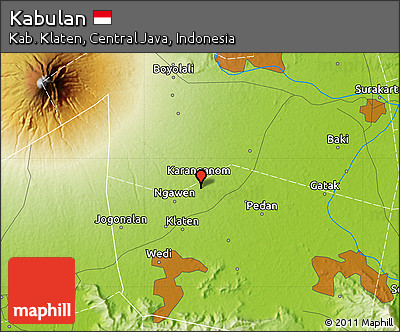 Physical Map of Kabulan
