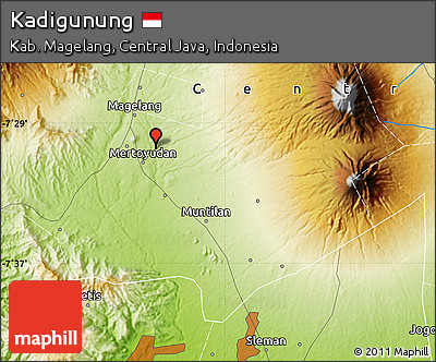 Physical Map of Kadigunung