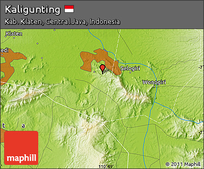Physical Map of Kaligunting