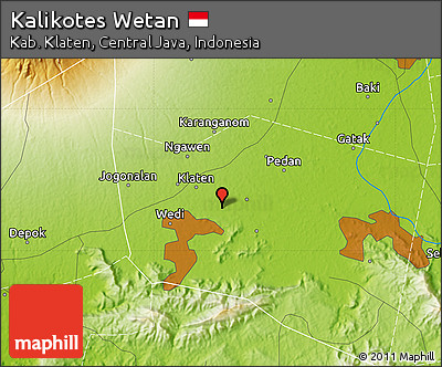 Physical Map of Kalikotes Wetan