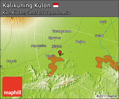 Physical Map of Kalikuning Kulon