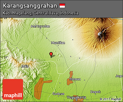 Physical Map of Karangsanggrahan