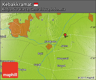 Physical Map of Kebakkramat