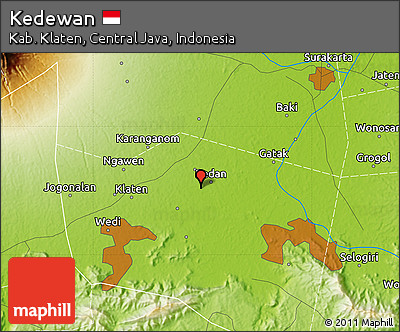 Physical Map of Kedewan