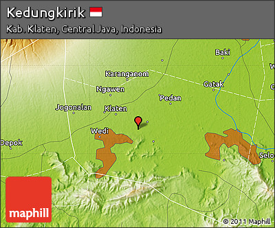 Physical Map of Kedungkirik