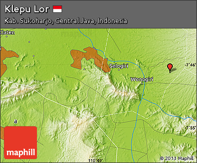 Physical Map of Klepu Lor