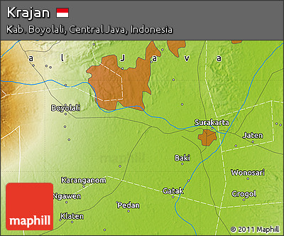 Physical Map of Krajan