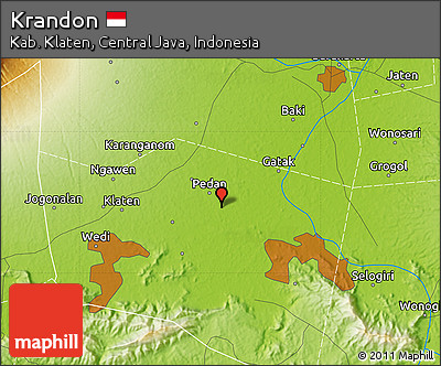 Physical Map of Krandon