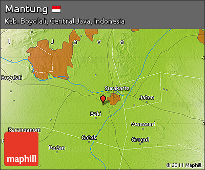 Physical Map of Mantung