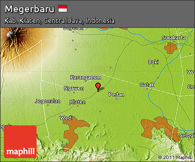 Physical Map of Megerbaru