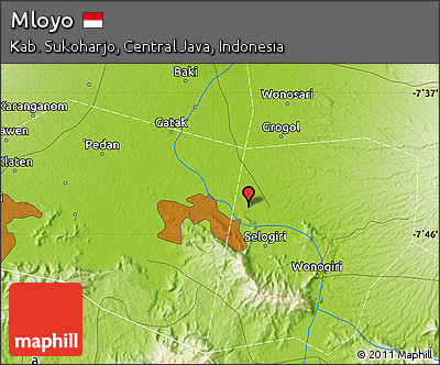 Physical Map of Mloyo