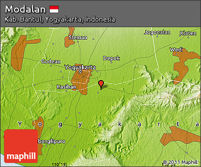 Physical Map of Modalan