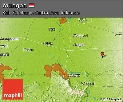 Physical Map of Mungon