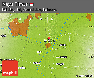 Physical Map of Nayu Timur