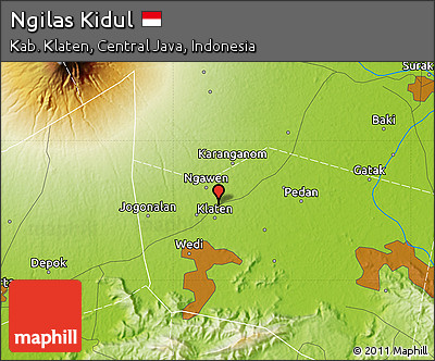 Physical Map of Ngilas Kidul