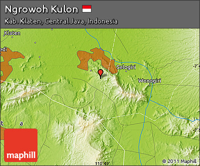 Physical Map of Ngrowoh Kulon