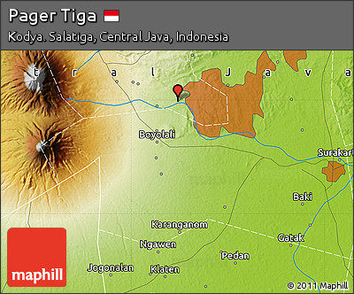 Physical Map of Pager Tiga