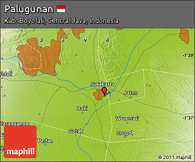 Physical Map of Palugunan