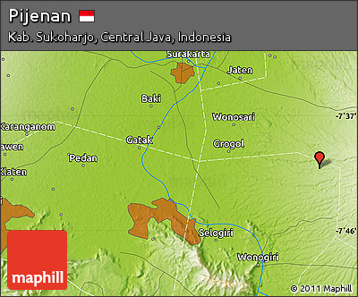 Physical Map of Pijenan