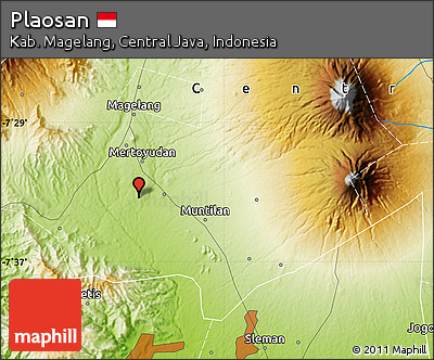 Physical Map of Plaosan