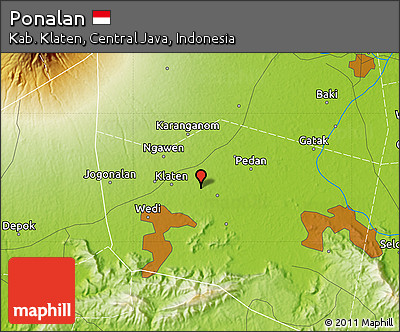 Physical Map of Ponalan