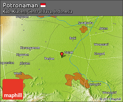 Physical Map of Potronaman