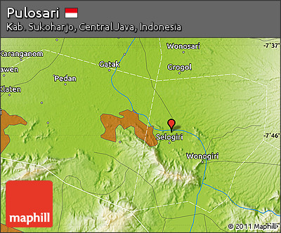 Physical Map of Pulosari