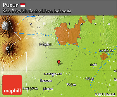 Physical Map of Pusur