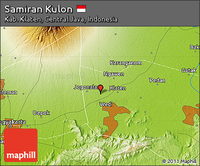 Physical Map of Samiran Kulon