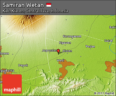 Physical Map of Samiran Wetan