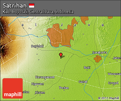 Physical Map of Satrihan