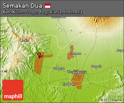 Physical Map of Semakan Dua