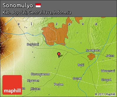 Physical Map of Sonomulyo