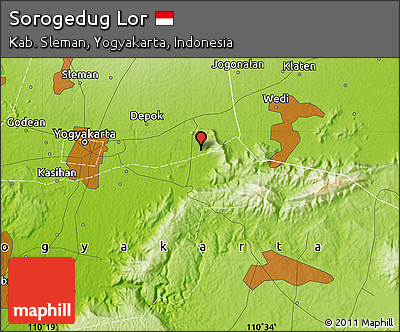 Physical Map of Sorogedug Lor