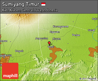 Physical Map of Sumiyang Timur
