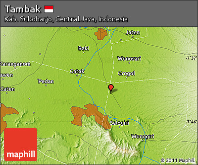 Physical Map of Tambak