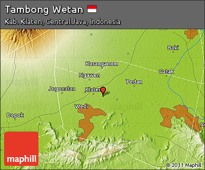 Physical Map of Tambong Wetan
