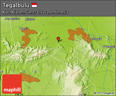 Physical Map of Tegalbulu