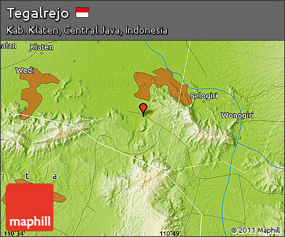 Physical Map of Tegalrejo