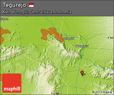 Physical Map of Tegurejo
