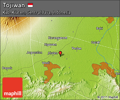 Physical Map of Tojiwan