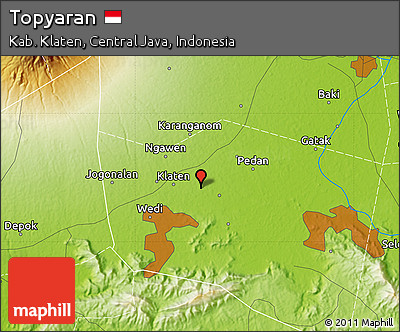 Physical Map of Topyaran