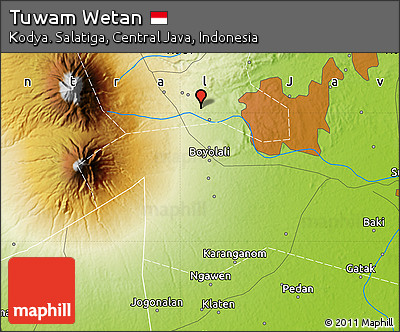 Physical Map of Tuwam Wetan