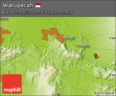 Physical Map of Watupecah