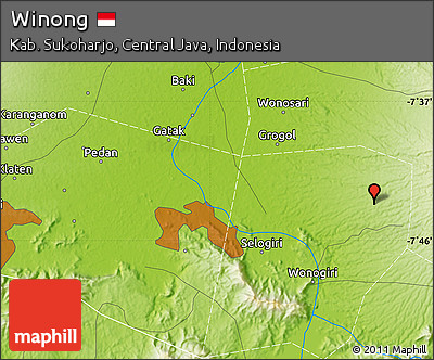 Physical Map of Winong