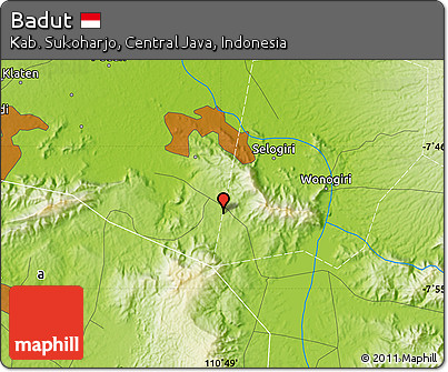 Physical Map of Badut