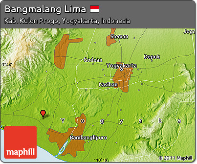 Physical Map of Bangmalang Lima