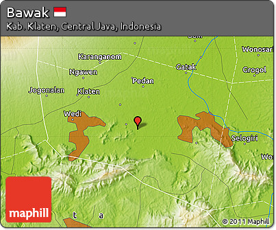 Physical Map of Bawak
