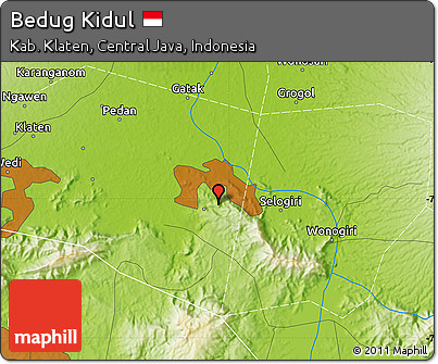 Physical Map of Bedug Kidul