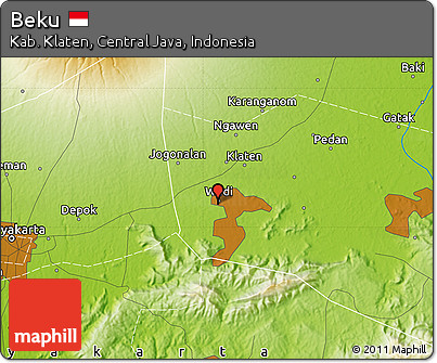 Physical Map of Beku